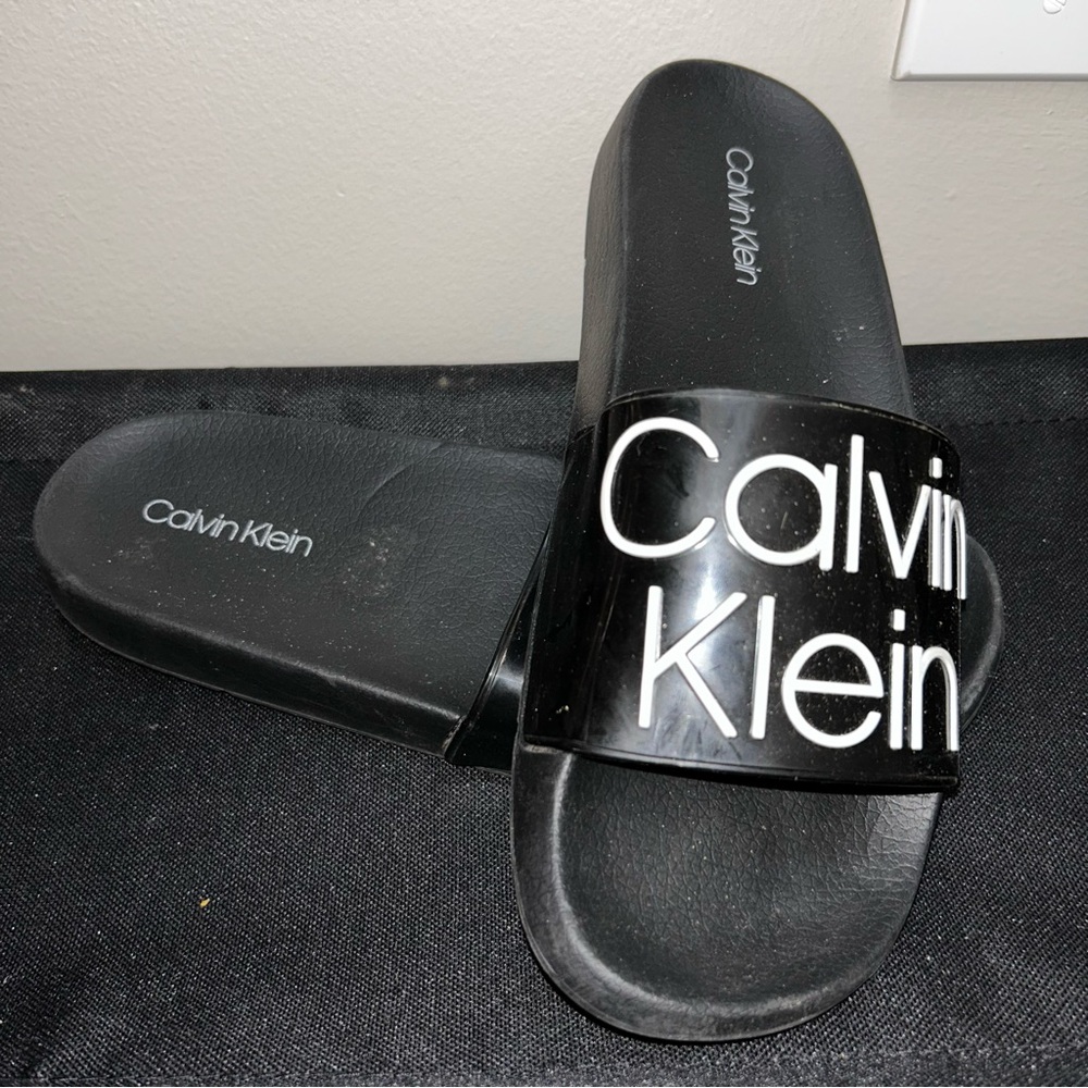 Black Calvin Klein Slides